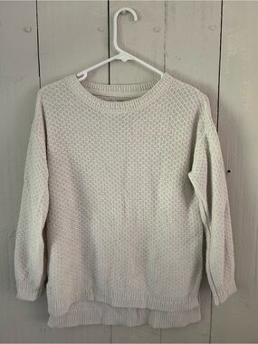 Fat Face Cream Textured Crew Neck Sweater